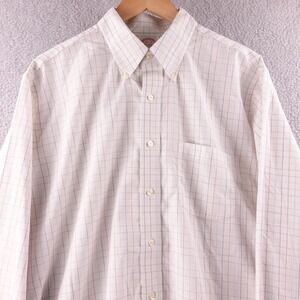 Brooks Brothers Mens Traditional Fit Gingham Check Button Down Shirt 17.5-35